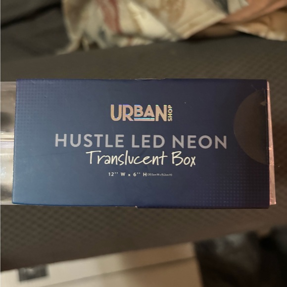 Urban Shop LED Neon Hustle Light-up Clear Acrylic Box, Pink - Picture 9 of 10